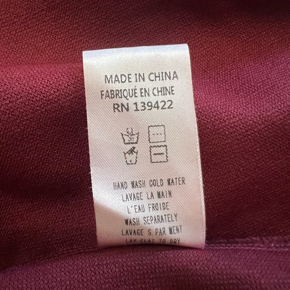 TOBI Wine Deep Plunging Halter Gown with Front Slit - Picture 8 of 8